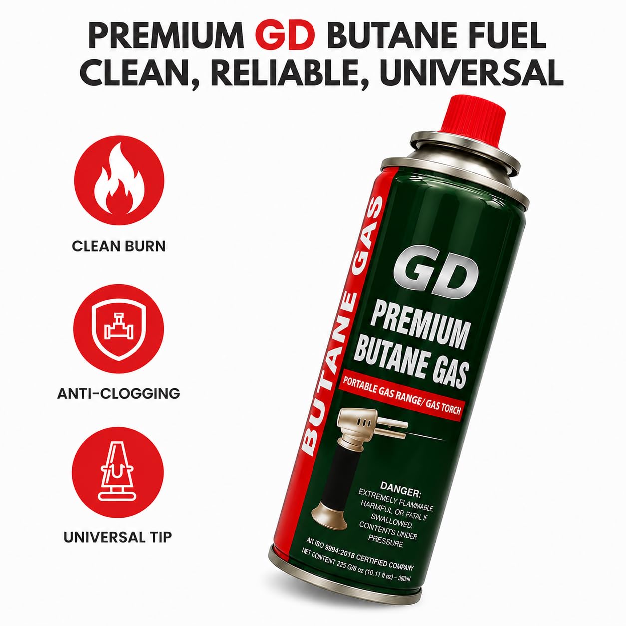 Gadget Deals- camping stove with cylinder | camping gas stove | camping stove - 2800W- Ultra Light Picnic Cooking Gas Burners & butane gas cylinder can - Emergency stove | camping cylinder 2