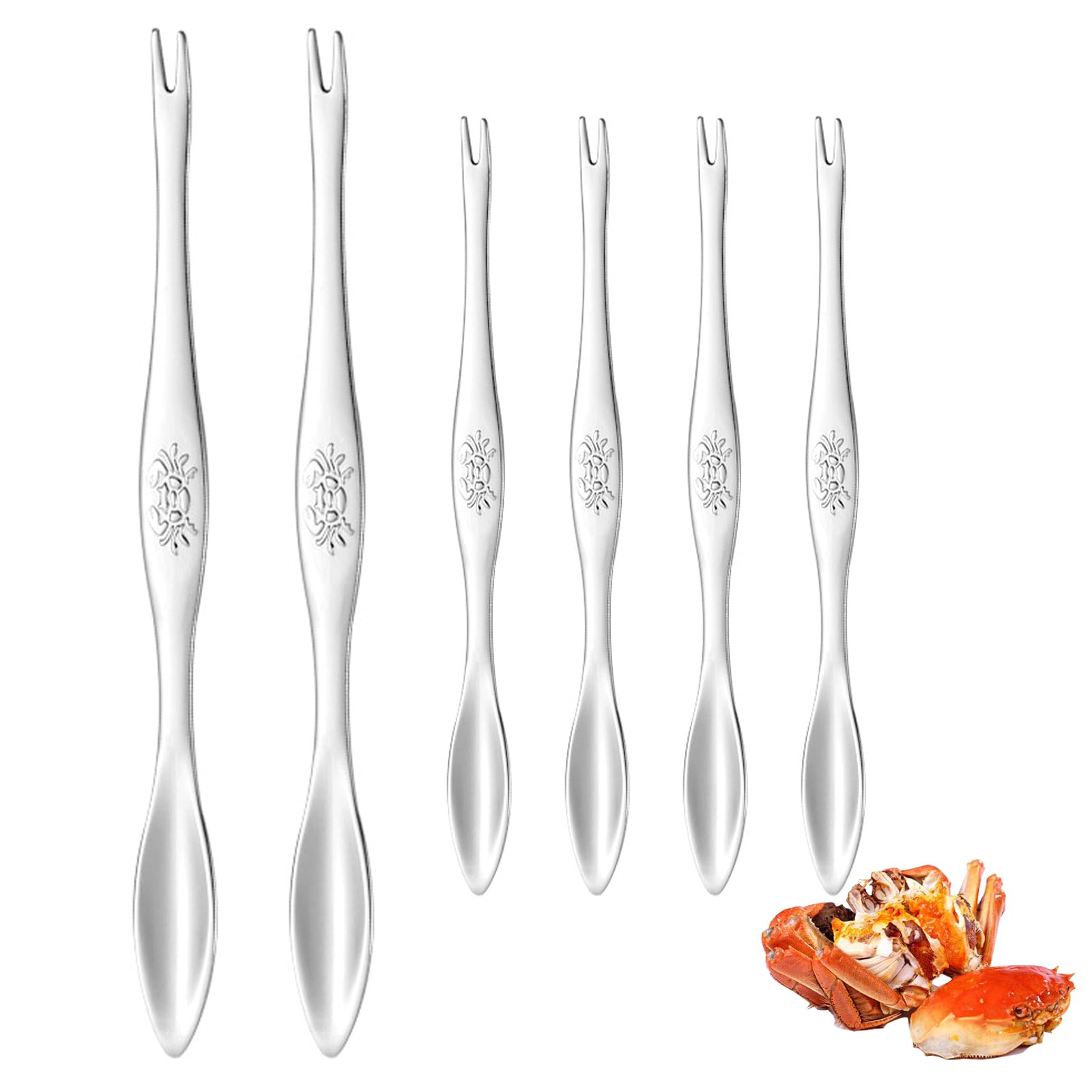 Jetstream 6 Pièces Fourchettes Escargot En Acier Inoxydable - Fourchettes à Gâteau Fromage Fruits