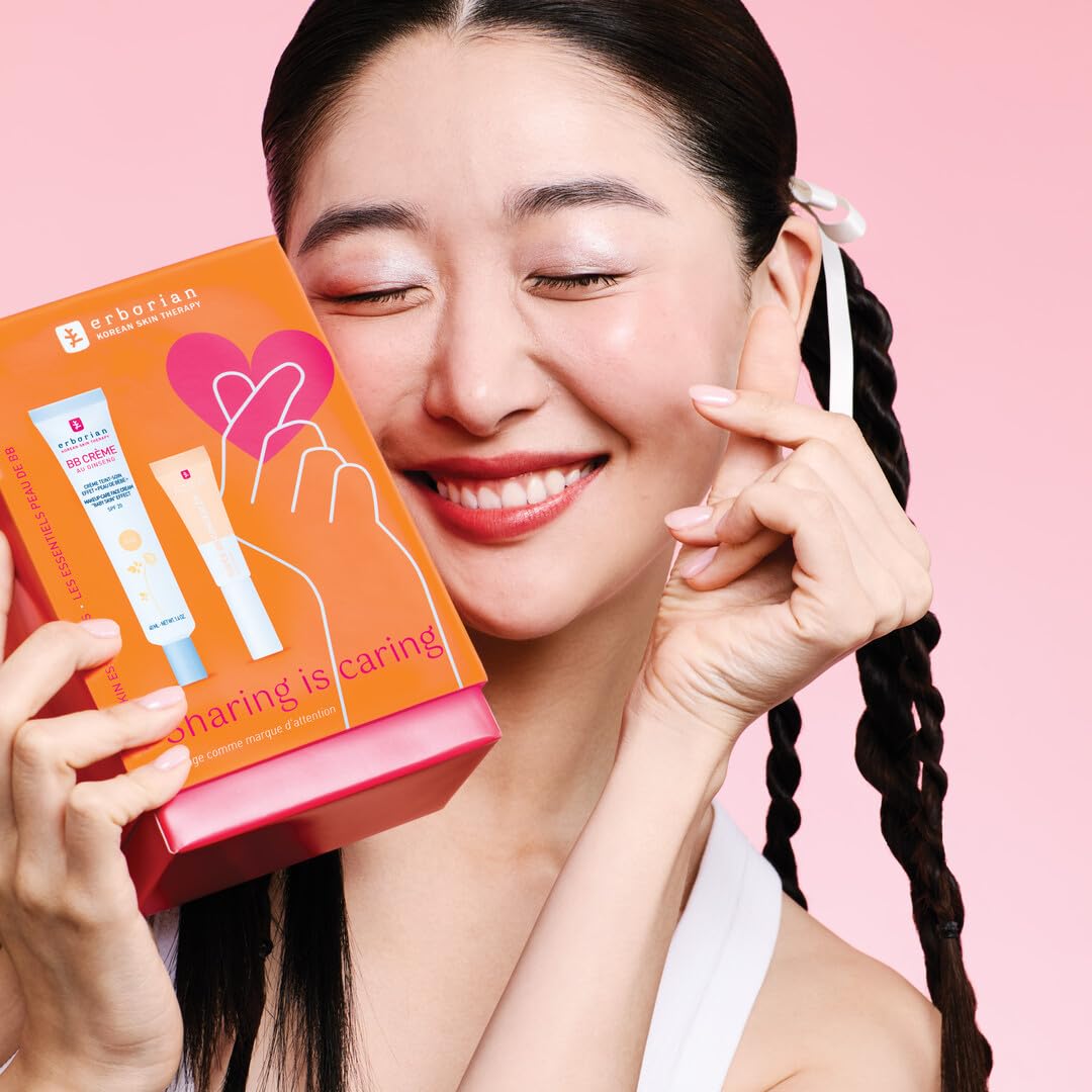 Erborian - Les Essentiels effet BB - Coffret duo BB Crème x Super BB Concealer - BB Crème Doré 40ml + Super BB Concealer Doré 10ml - Soin Cosmétique Coréen