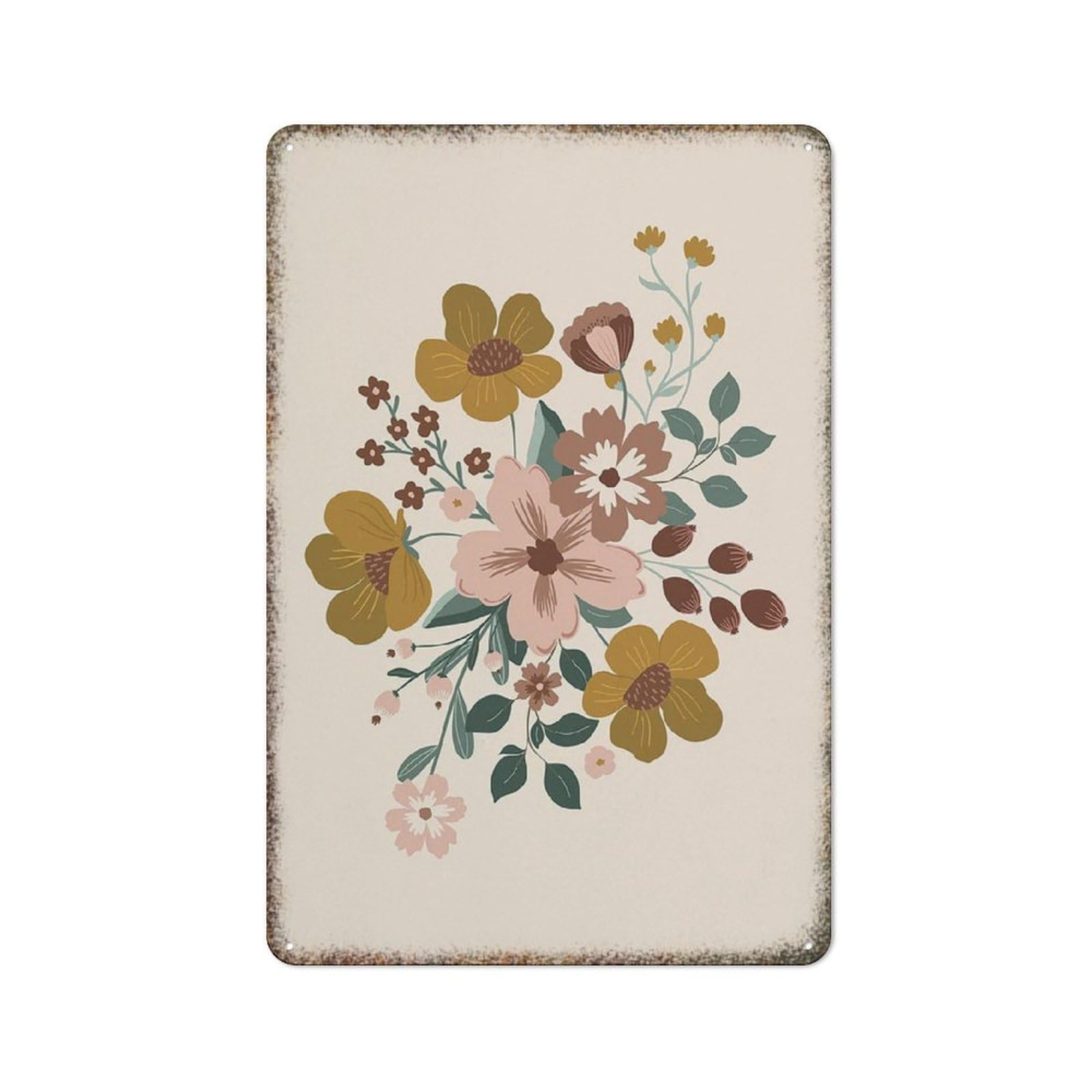 Autumnal Bouquet High Gloss Home Man Cave Wall Decor 8x12 inch