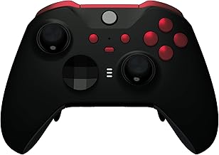 eXtremeRate Scarlet Red Replacement Buttons for Xbox One Elite Series 2 Controller, LB RB LT RT Bumpers Triggers ABXY Start Back Sync Profile Keys for Xbox Elite Series 2 Core Controller Model 1797