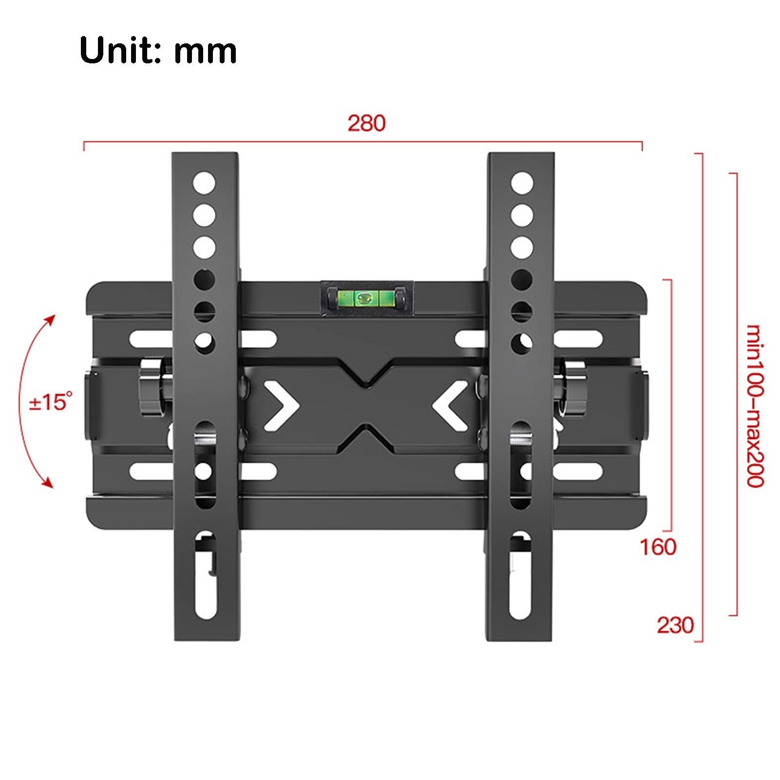 LIU- Soporte De Pared Inclinable for TV for TV De 14 A 32 Pulgadas, Soporte De Fijación A La Pared for TV Delgado, Máximo VESA 200x200 Mm con Capacidad for 50 Kg
