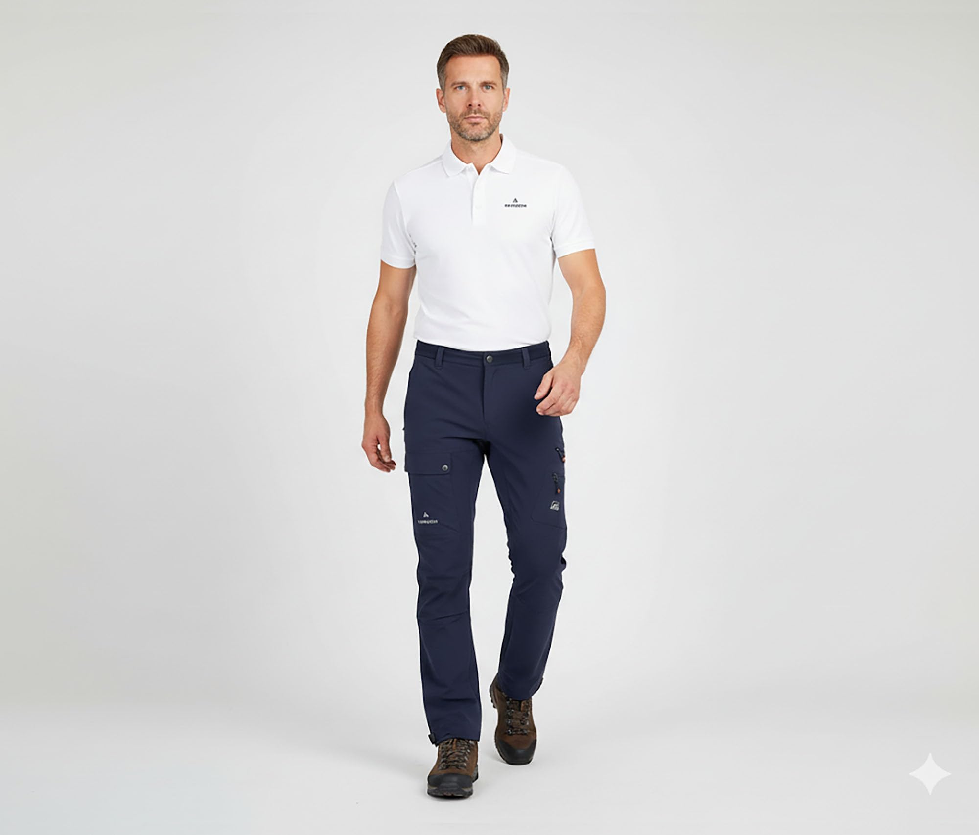Bergson BOGONG | Herren Wanderhose - Multifunktionale Outdoor- & Radhose, Normal-/Kurz-/Langgrößen, bielastisch (4-Wege-Stretch), wasserabweisend & schnelltrocknend (Dryprotec), 6 Taschen (RV & Patte