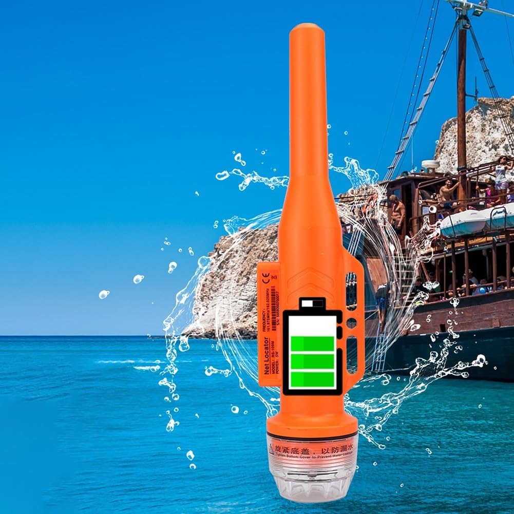 Eawfgtuw RS-109M - Localizador de red transpondedor AIS marino para arrastreros, GPS de barco de pesca con 15 días de espera, rango de alta potencia de 10 millas, datos de batería en tiempo real