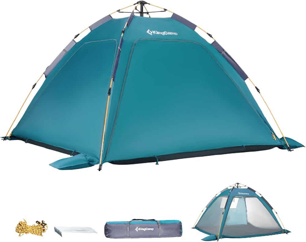 Amazon | KingCamp ワンタッチ テント 3～5人用 サンシェードテント