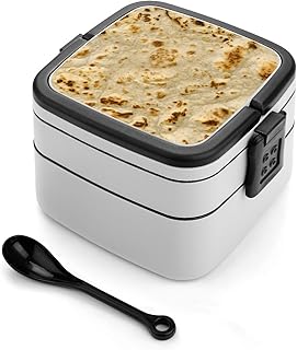 Burritos Giant Tortilla Double Layered Bento Box Sealed And Leak Proof for Easy Carrying
