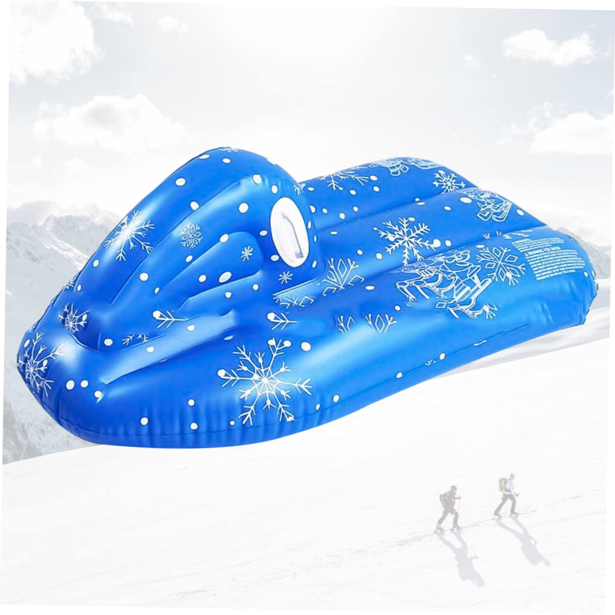 NAMOARLY Boys and Girls Winter Fun Snowflake PVC Inflatable Tube Sled Skiing Ring Leakproof Portable