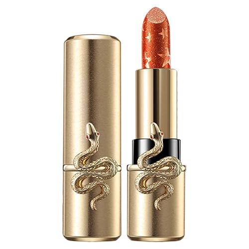 HMDABD Lápiz labial alienígena de larga duración, brillo de labios con piedras preciosas a prueba de anillos, no pegajoso, juego de regalo de