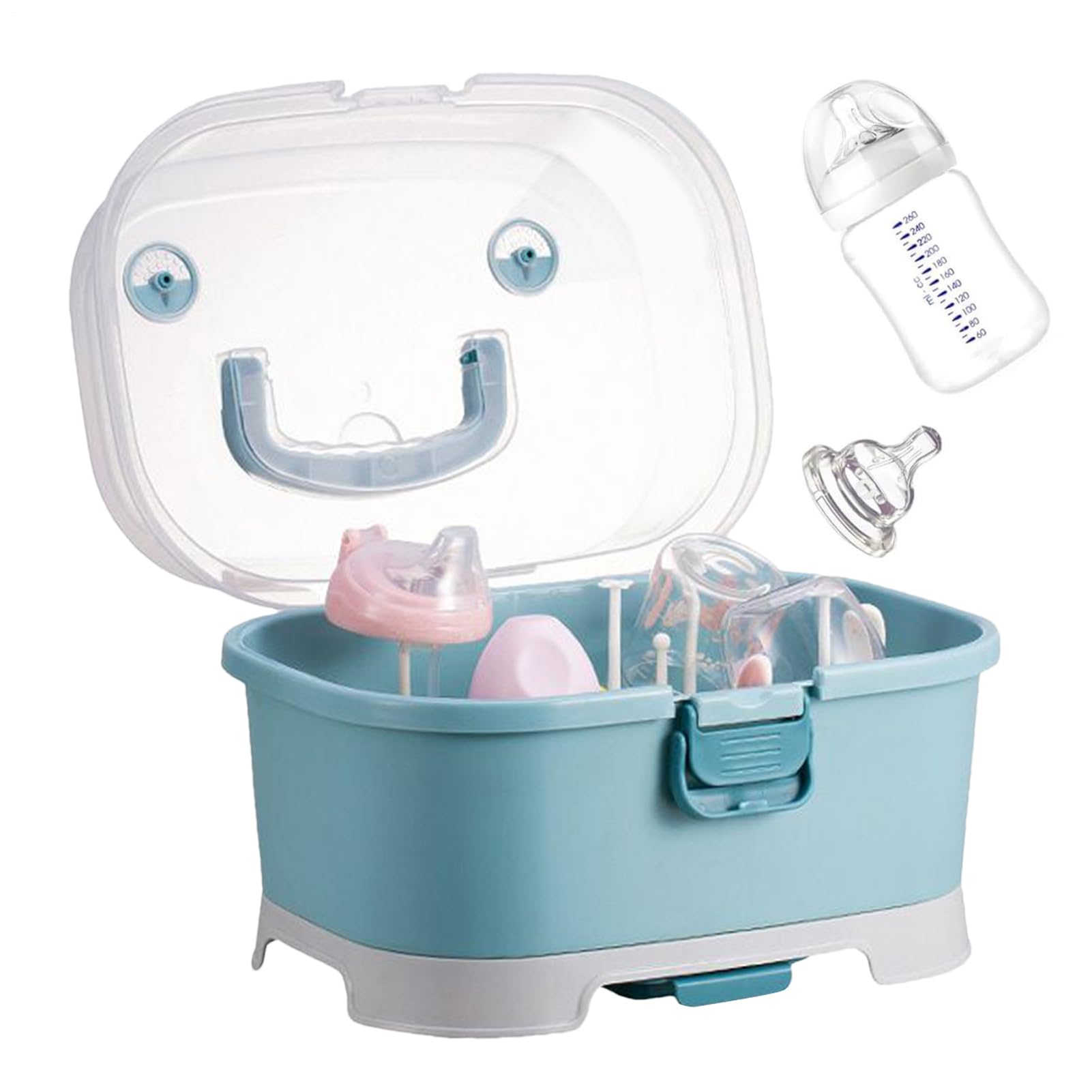 Porta Del Biberon, Scatola Di Stoccaggio Delle Bottiglie Per Bambini Con Coperture Rimovibili, Organizzatori A Prova Polvere, Portatile Bottiglie Alimentazione Alimentare Il Bambino
