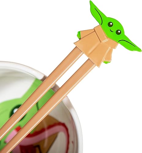 Miniatura 3 de Star Wars The Mandalorian Grogu Tentacle Chowder - Juego de vajilla de cerámica  Incluye cuenco de fideos ramen y palillos de plástico