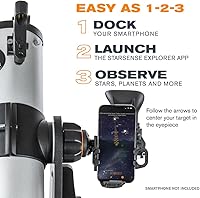 Vista 3 de Celestron StarSense Explorer 114AZ App-Enabled Telescope – 114mm Tabletop Dobsonian with Smartphone Dock & StarSense App – iPhone & Android