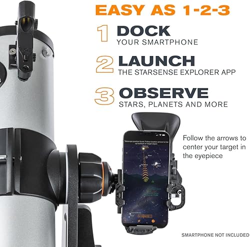 Miniatura 3 de Celestron StarSense Explorer 114AZ App-Enabled Telescope – 114mm Tabletop Dobsonian with Smartphone Dock & StarSense App – iPhone & Android