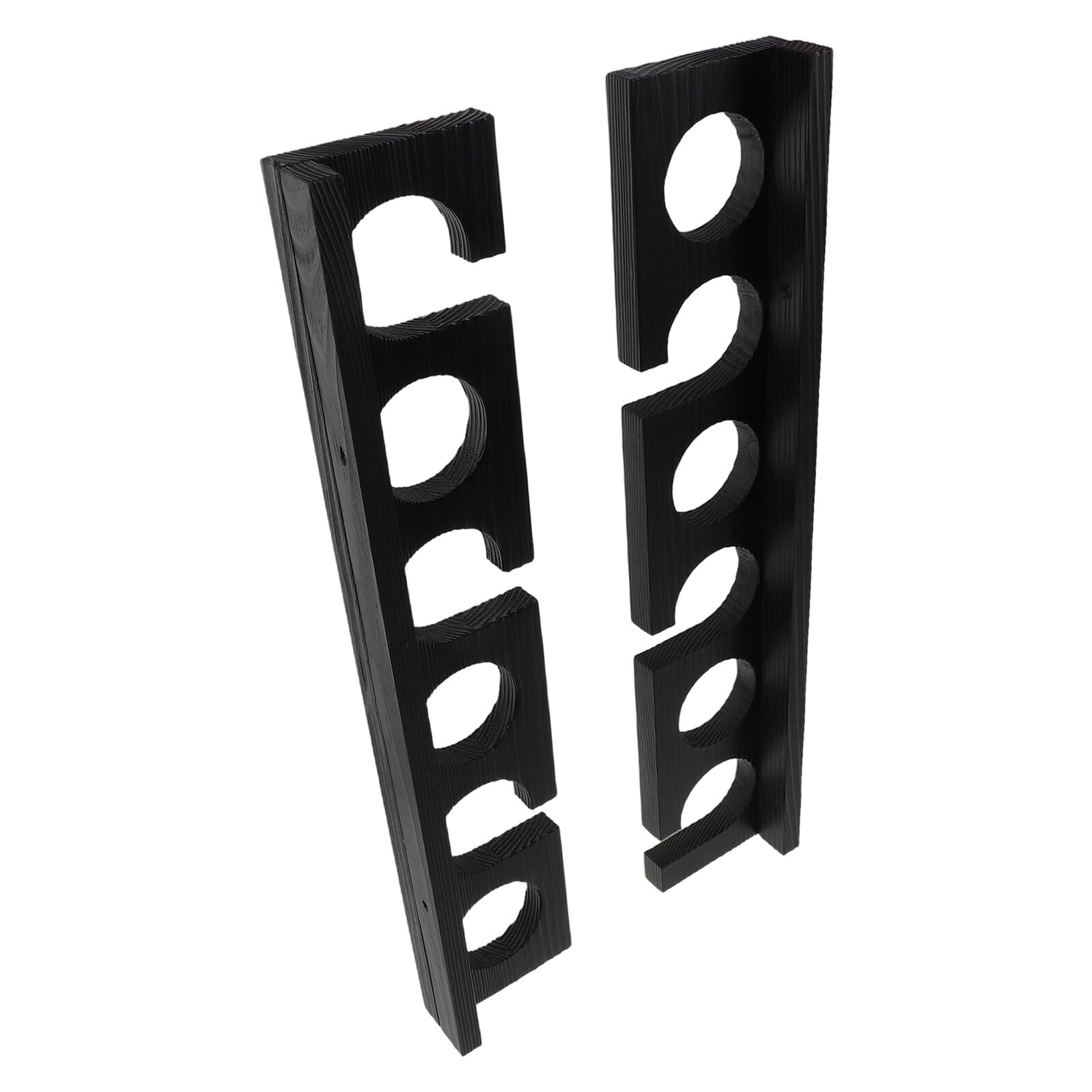 ifundom 2 Pezzi Supporto da Parete in Legno per Canne da Pesca Organizer Orizzontale con Slot Porta Canne Salvaspazio e Resistente per Conservazione e Esposizione Robusta