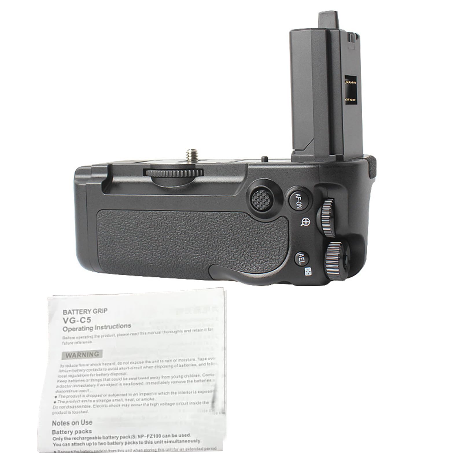 GOWENIC Sostituzione dell'Impugnatura Verticale per Fotocamera A9III A1II |Doppio Pacco Batteria NP-FZ100, Impugnatura di Controllo Ergonomica con Quadranti per Riprese Stabili per
