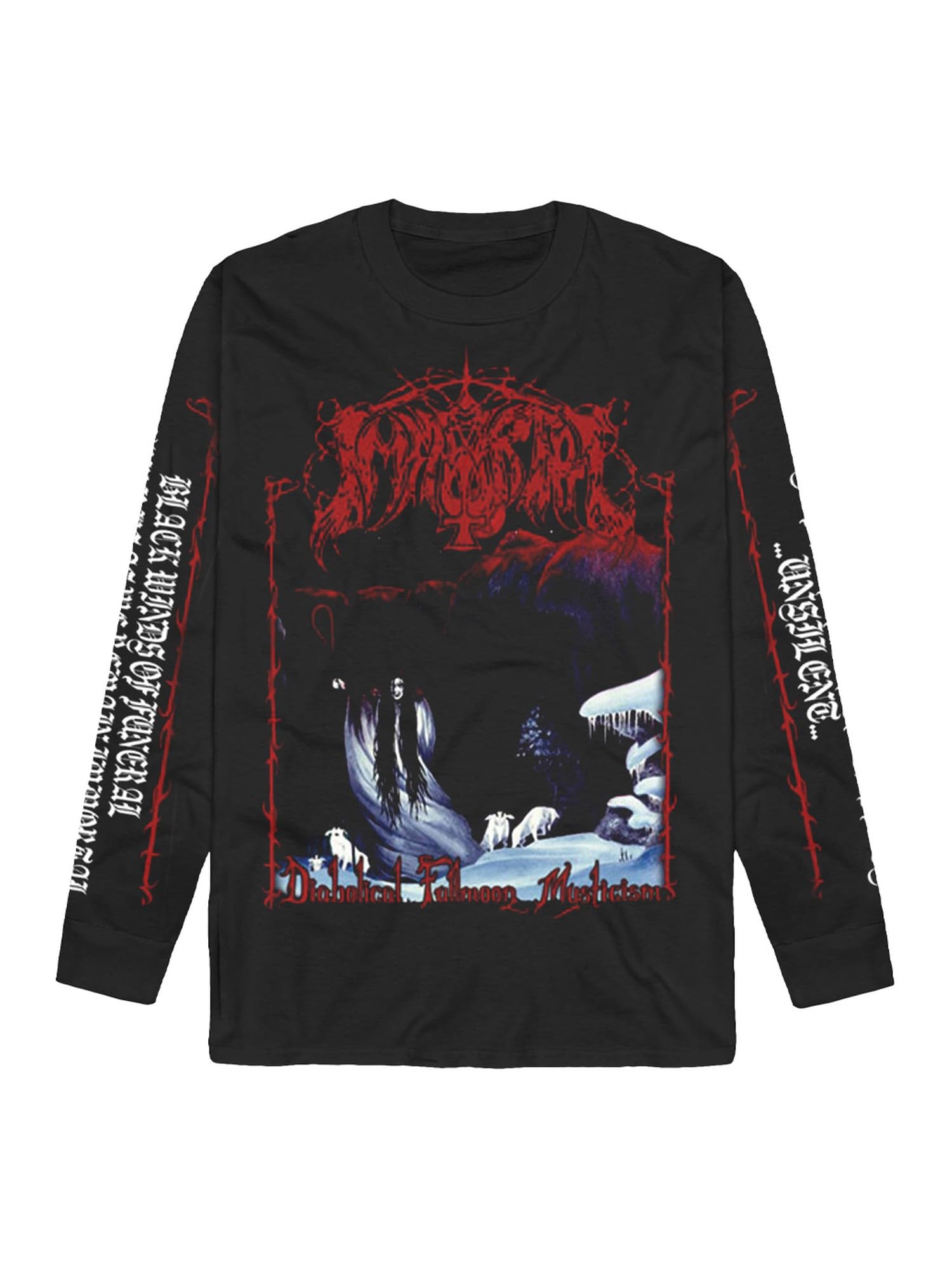 Razamataz Immortal 'Diabolical Fullmoon Mysticism 2023' (Black) Long Sleeve Shirt (as8, Alpha, m, Regular, Regular)