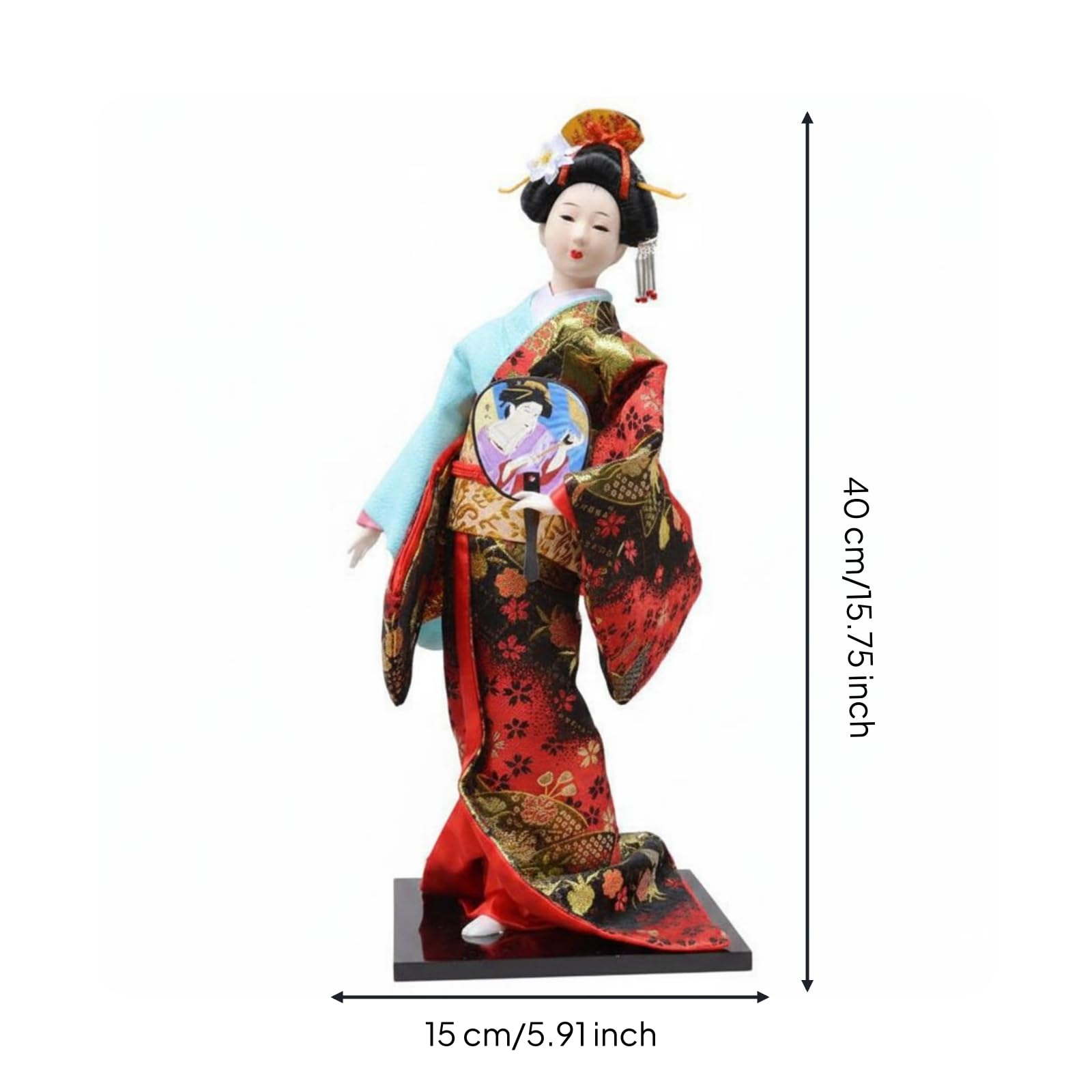 JAZZY PEARLS® Rectangular Base Kimono Doll Textile Clothing