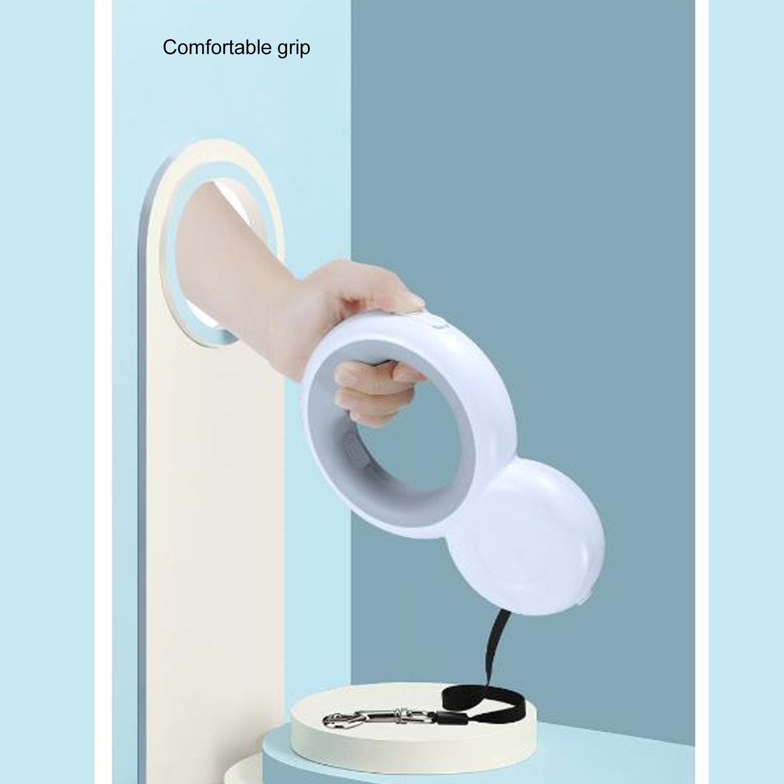 Correa para Perros, Correa retráctil para Perros, Correa Extensible para Mascotas con luz LED y Soporte para Bolsa para excrementos, para Perros medianos de hasta 30 kg