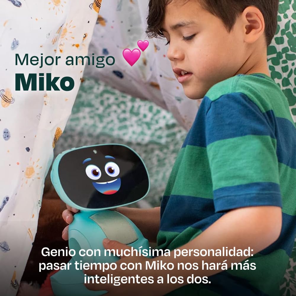 Miko 3: Robot Inteligente impulsado por IA para niños | Robot Educativo y de Aprendizaje Steam | Interactivo con Aplicaciones de Aprendizaje y Juegos