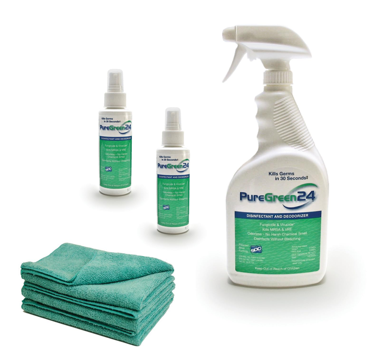 Sponsored Ad - Starter pack Safe & Effective Disinfectant Kills Deadly Germs including RSV COVID-19 Norovirus MRSA Staph flu Contains no toxic chemicals odorless (1 32 & 2 4oz sprays 3 XL MFC’s)