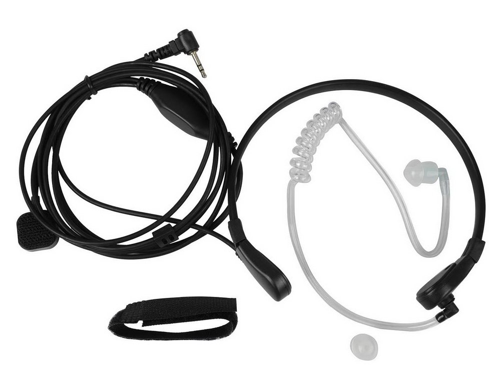 KENMAX Throat Mic Air Tube Earpiece Headset New Black for Two Way Radio Walkie Talkie Motorola T5700, T5720, T5800, T5820, T5920,