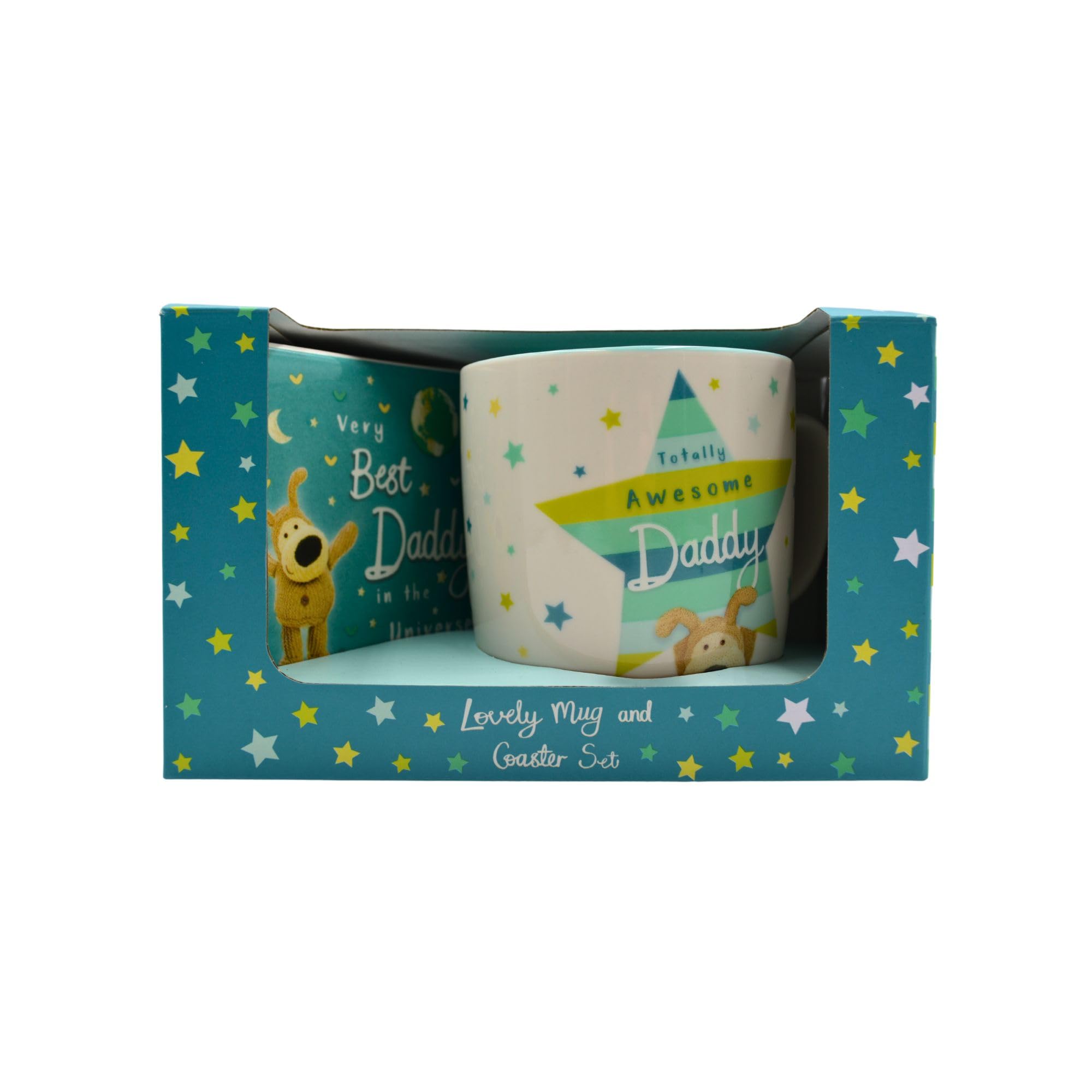 Boofle Awesome Daddy Mug & Coaster Gift Set Daddy's Starry Surprise! Gift Idea
