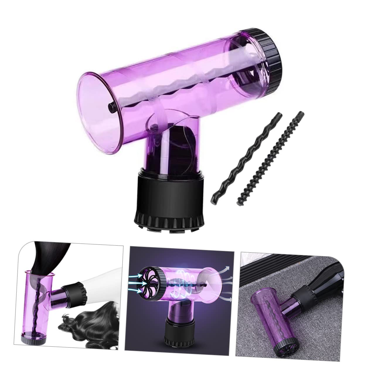 Beatifufu Curling Iron Attachment Hair Dryer Comb Diffuser for Loose Waves Travel Hot Rollers