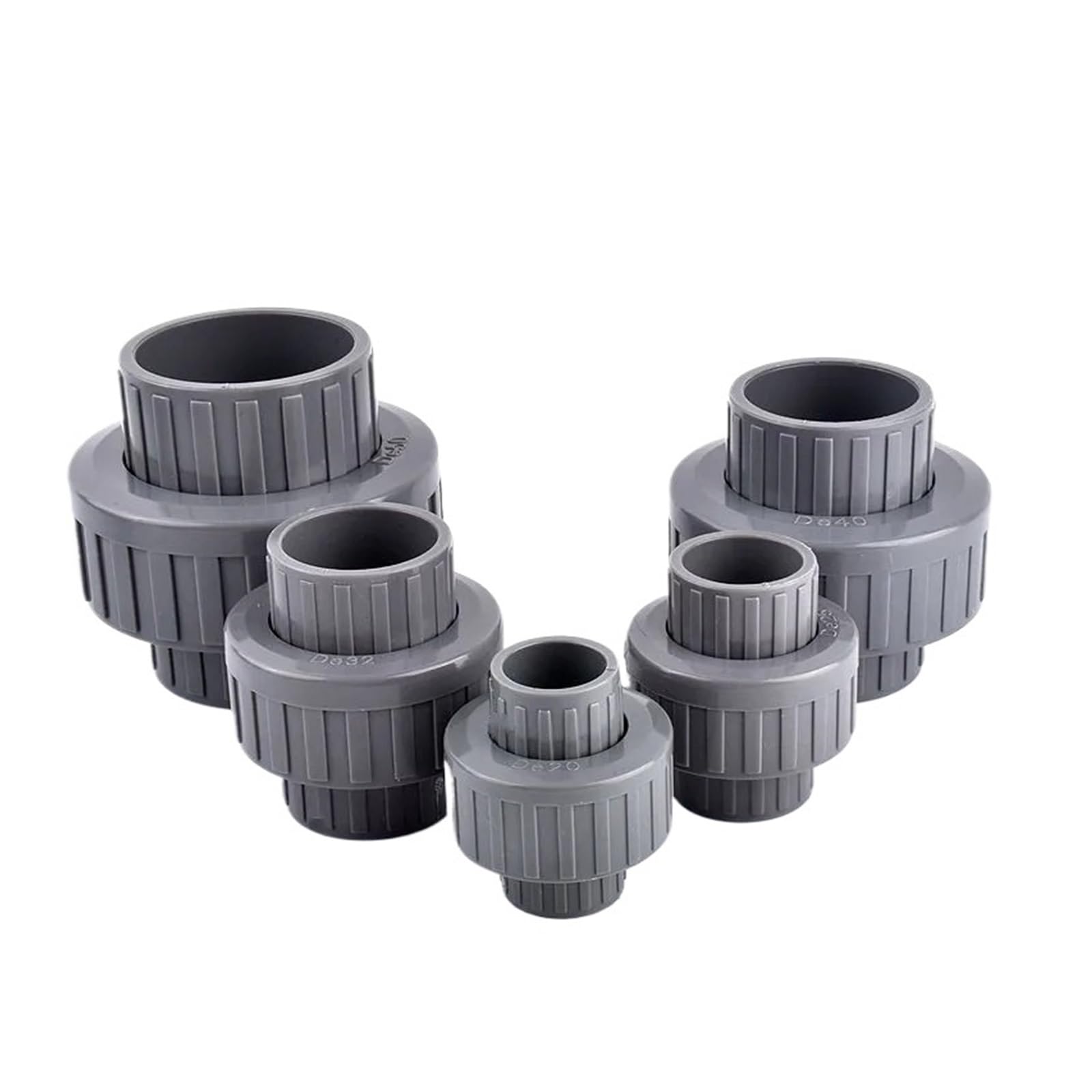 1~5 pezzi Diametro interno 20~63mm Connettore unione UPVC Acquario Serbatoio di pesce Tubo Giardino Irrigazione Tubo Acqua Connettore Raccordi(5pcs,I.D 50mm)