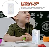 Vista 5 de Totority Esponja de juguete de ladrillo simulado, modelo de ladrillo falso, 9.45 x 4.72 x 2.76 pulgadas, textura realista, juego de broma