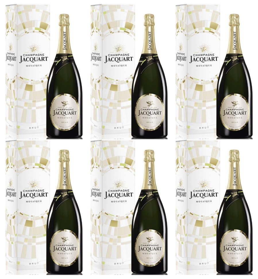 Jacquart Brut Mosaique avec étuis - Champagne - Lot de 6 bouteilles