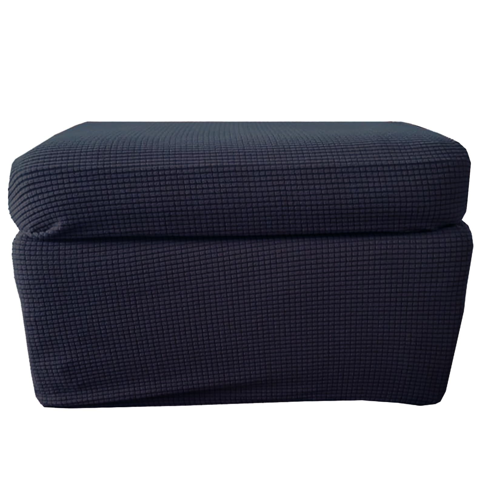 ILiemao Ottoman Cover Square 45x45 48x78 30x50 Stool Covers Rectangular Stretch Fabric Furniture Covers for Square Rectangular Stools(G10,138-188x68-88x35-45)