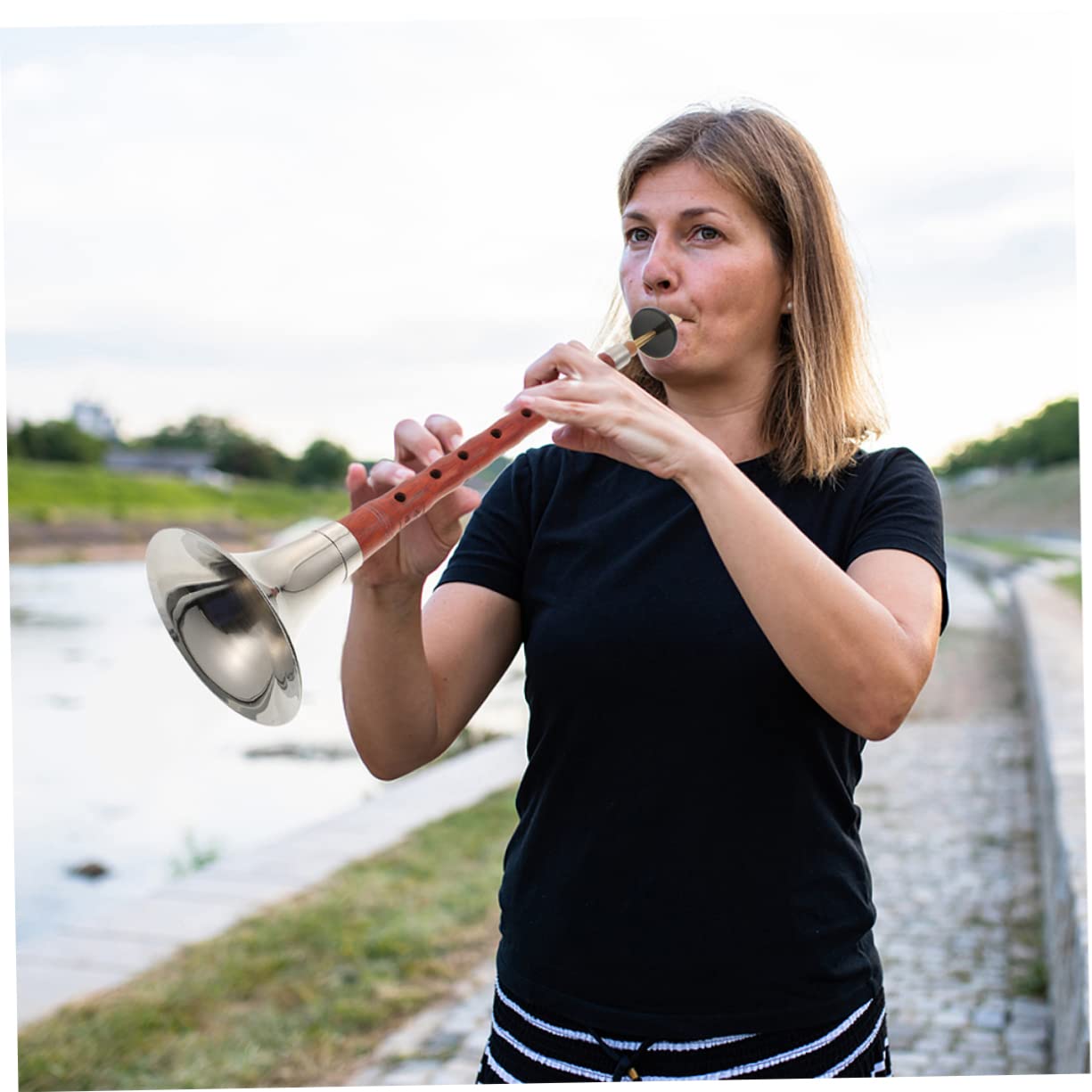 VICASKY Strumento Musicale Etnico Suona in Metallo, Facile da Suonare e Trasportare, per Principianti e Professionisti, Strumento a Fiato Tradizionale Colore Casuale