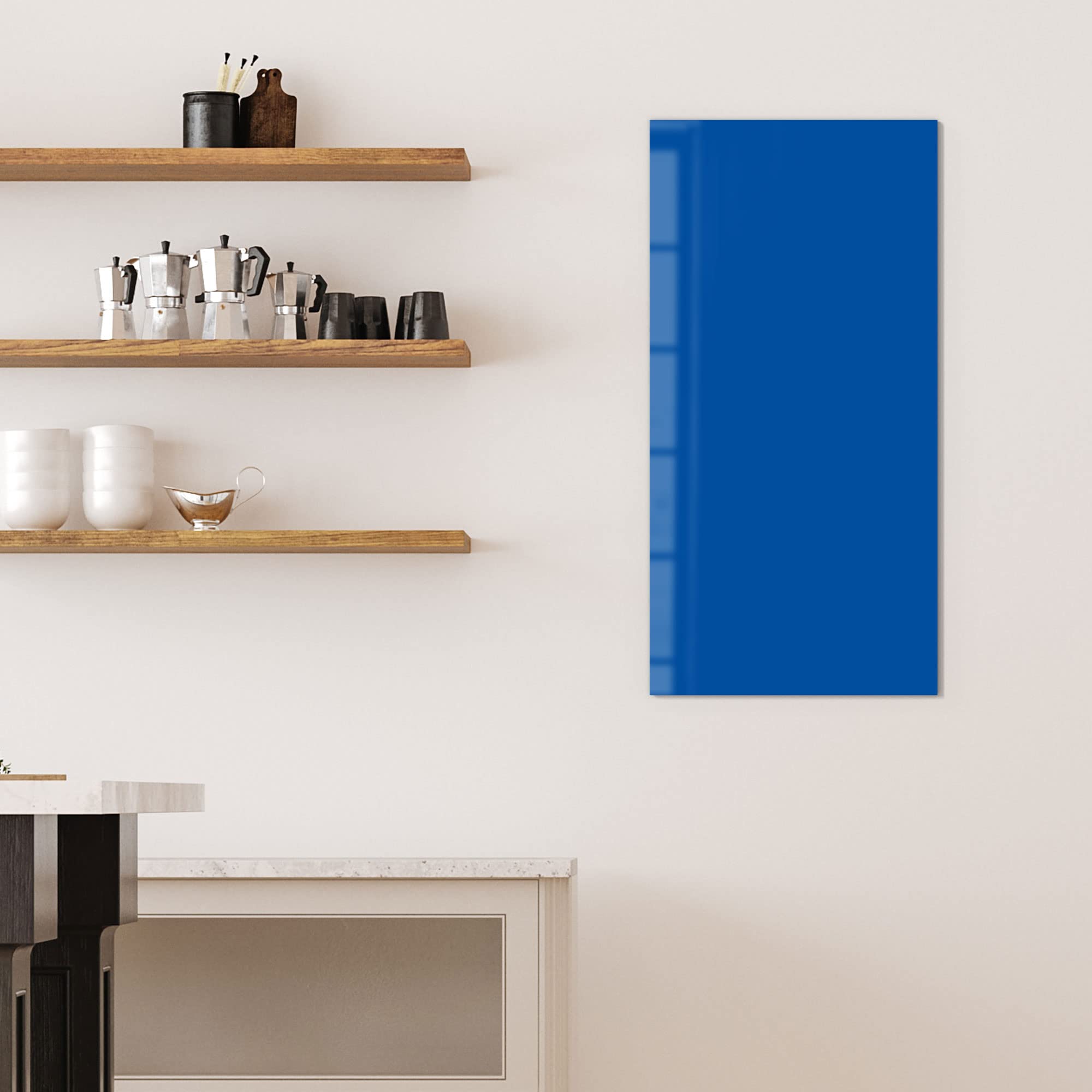 DEQORI Glazen magneetbord, 100 x 50 cm groot, motief 'zonsondergang op het strand' | memobord van glas | magneetbord incl. magneten, pen & doek voor keuken en kantoor | magnetisch en beschrijfbaar