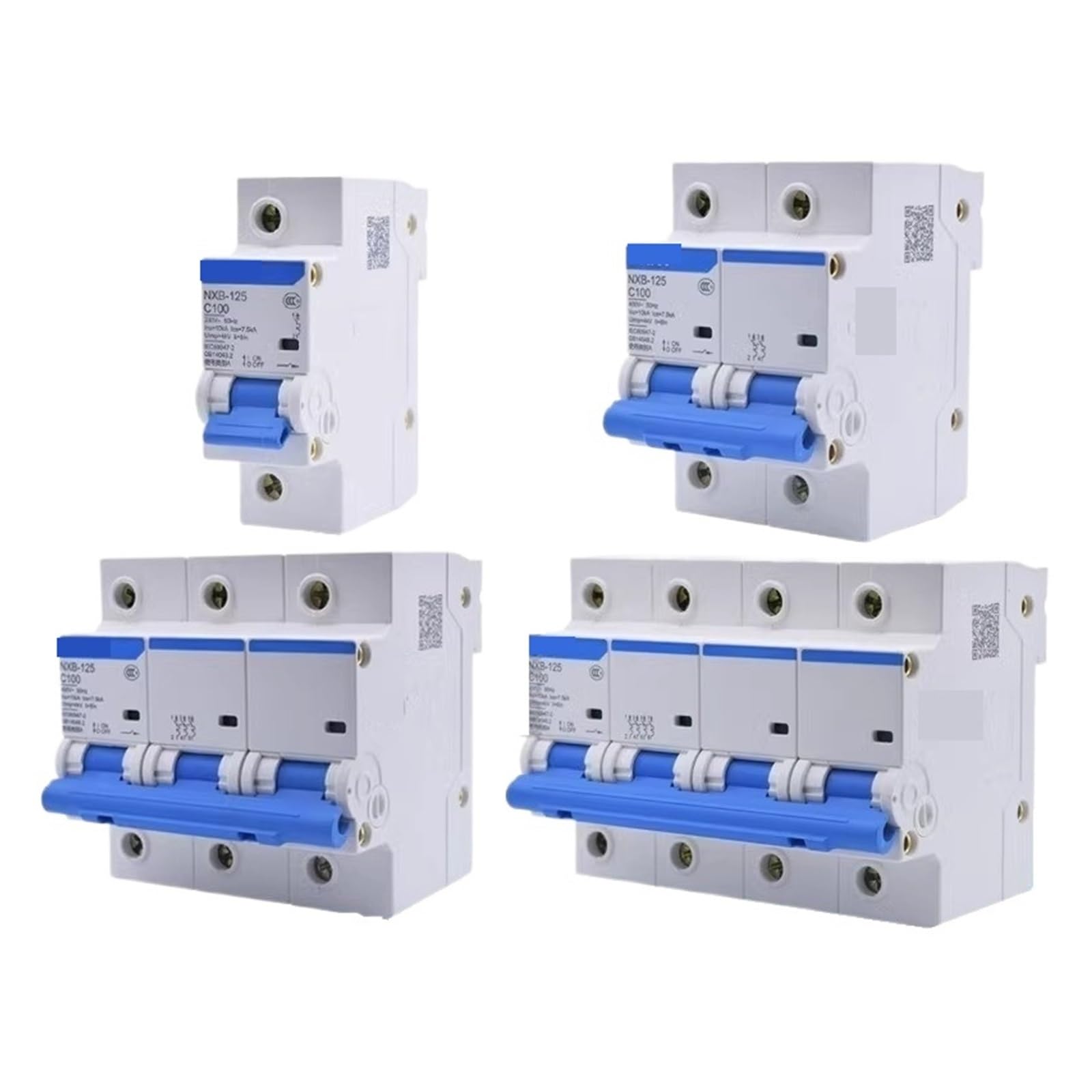 CJKXPZMH 1PCS NXB-125 125A 63A 80A 100A 1P 2P 3P 4P Miniature Circuit Breaker DZ47 DZ158(3P,63A)