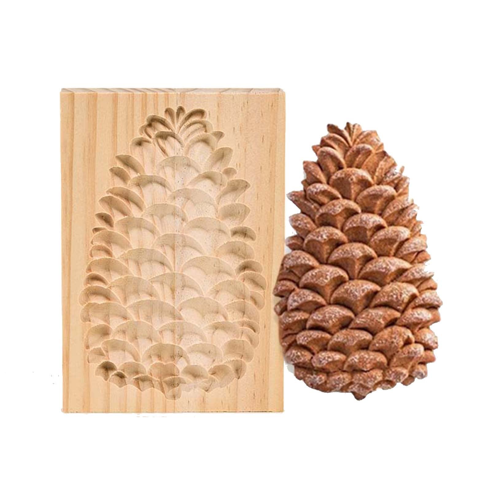 Moule de biscuit en bois 3D pour pain d'épice et biscuits créatifs faits maison - Lot de 2
