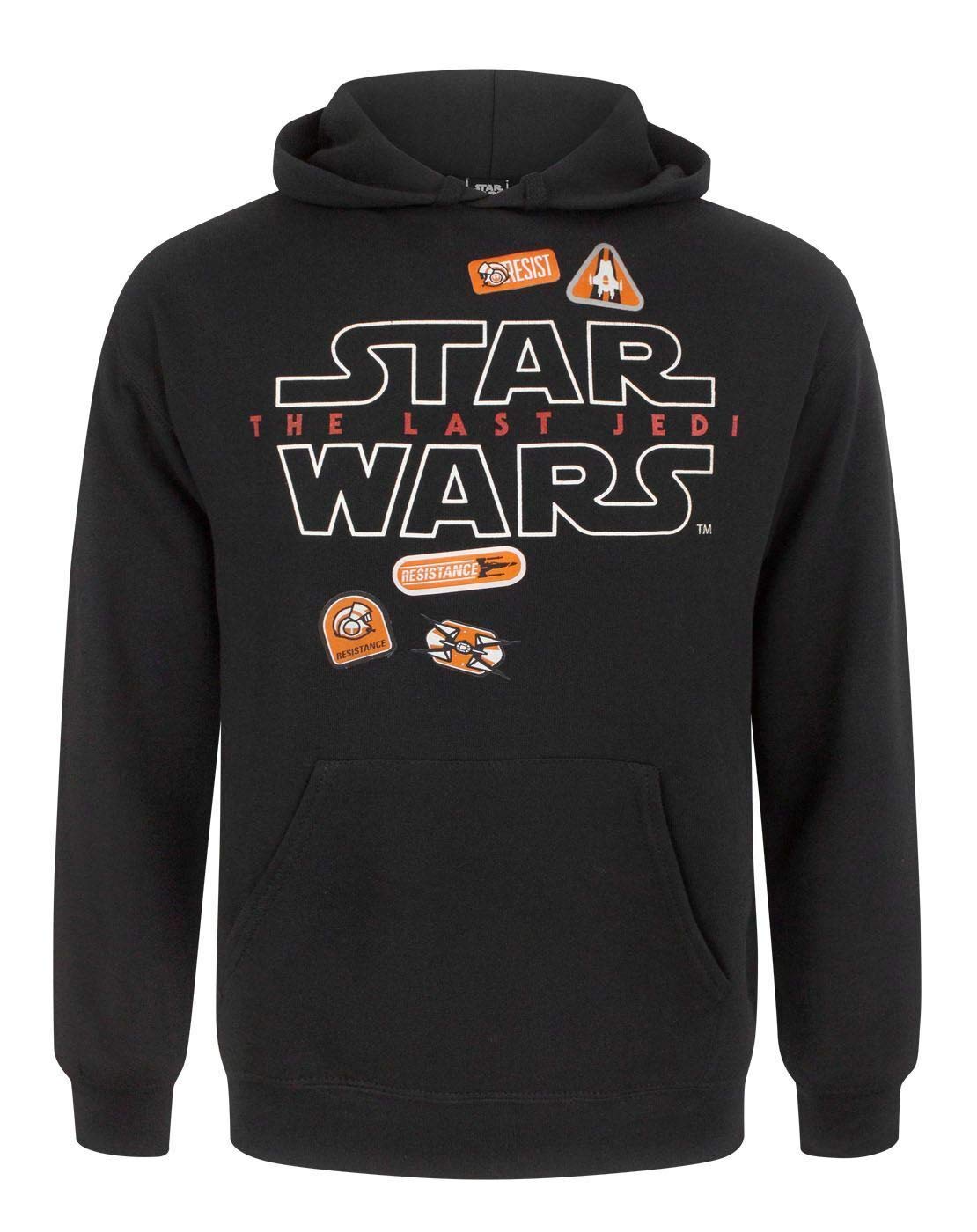 Vanilla Underground Men's Black Star Wars The Last Jedi Badges Hoodie