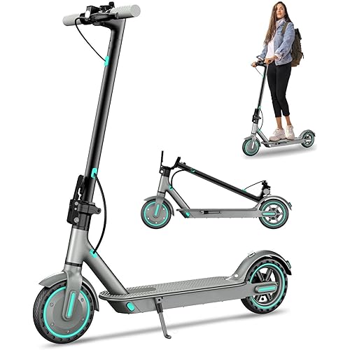 Electric Scooter for Adults,350W/500W/600W Powerful Motor,8.5/10” Tires,Up to 19/25 MPH,15/22/28 Mile Range,Dual Braking System,Foldable Lightweight EScooter for Young,Max Load 265 LBS,APP Control