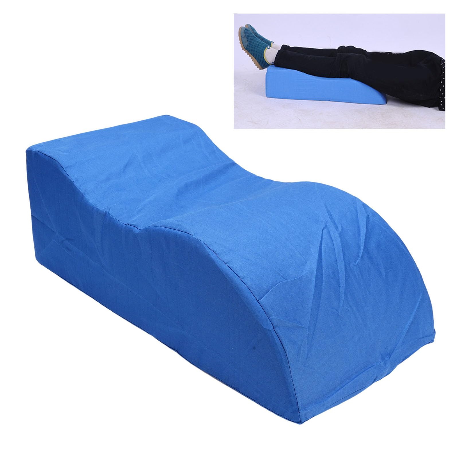 Almohada de Elevación de Piernas, Cojín de Cuña para Piernas, Espuma Suave y Soporte, Funda Desmontable y Lavable, para Dormir y Recuperación