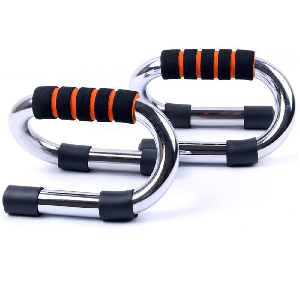 Shop 27® Push Up Bar Strong S Shape Chrome Steel Pushup Stands with
