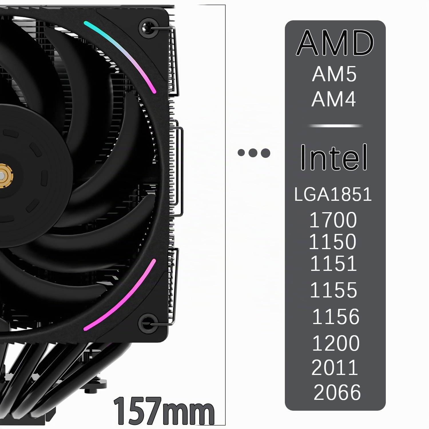 Dissipatore ad aria per CPU TR-Thermalright Phantom Spirit 120 EVO, Dissipatore CPU ad alte prestazioni a doppia torre, Raffreddamento con 7 heat pipe per Intel LGA 1700/1851/115x/1200/2011 e AM4/AM5