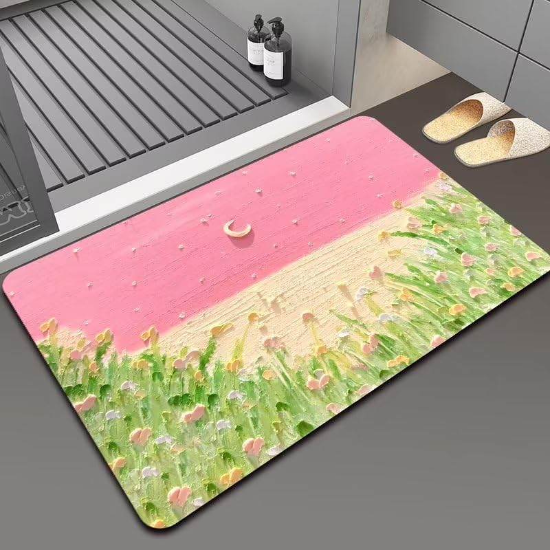 Tapis de douche diatomite ultra absorbant pour une salle de bain propre et chic