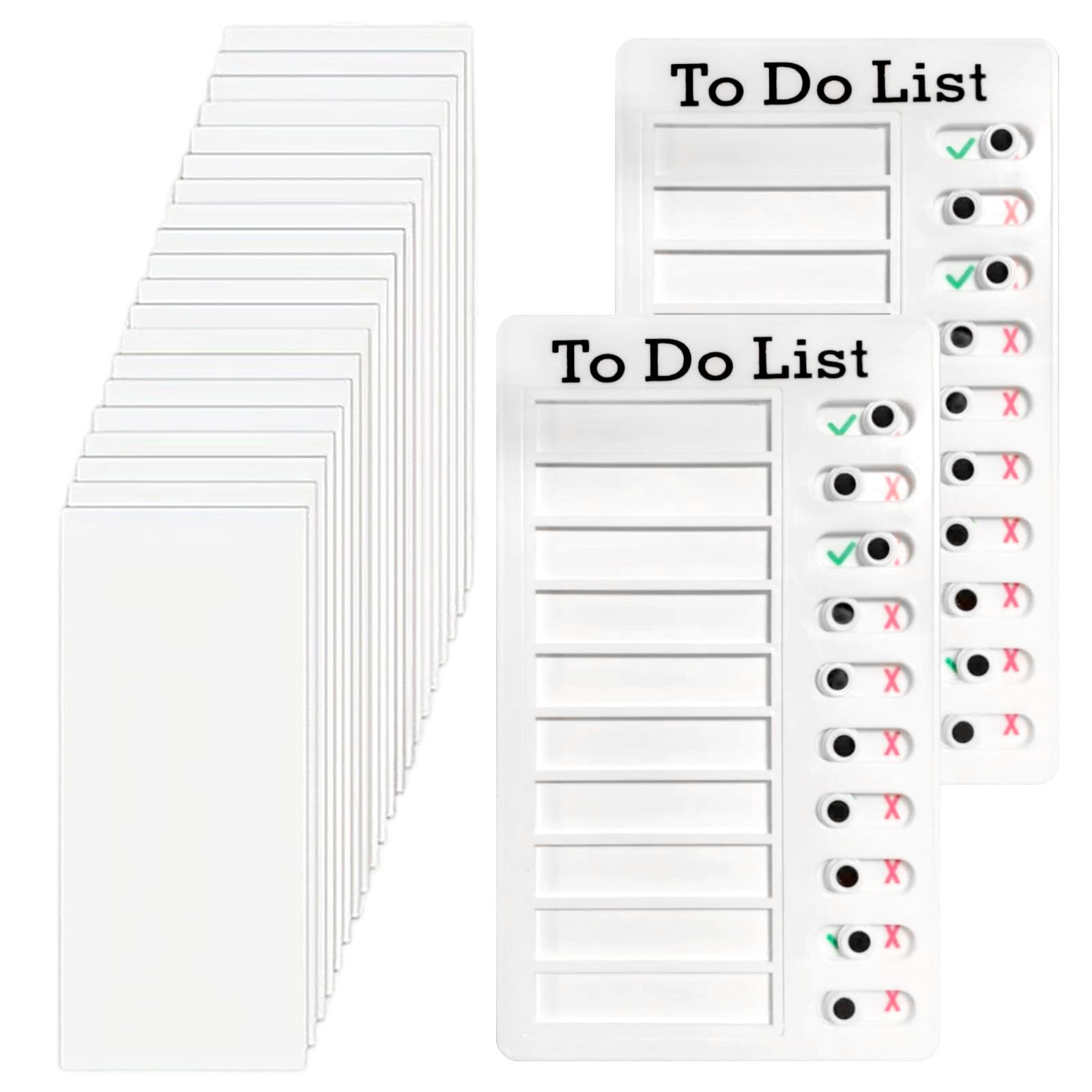 2Pcs Chores Chart for Kids To Do List Board Chore Chart for Kids Memo Checklist Board with 20 Papers Daily Routine Chart for Children Detachable Reusable Schedule Board for Daily Schedule Management