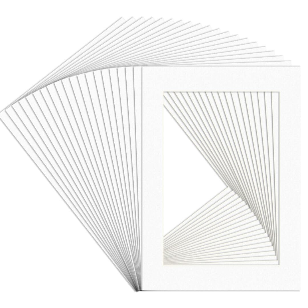 Procut Global White A4 Picture Mounts - Fits 9x6" Photo Size โ image 1