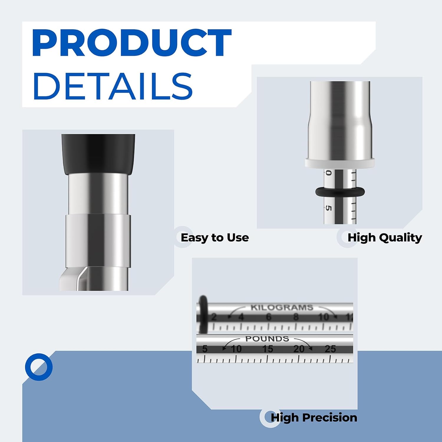 Door Pressure Gauge 0 to 35 Lbs for Hinged Sliding Folding Doors to Meet for ADA Requirement Door Test Tool, with Plastic Protective Tube
