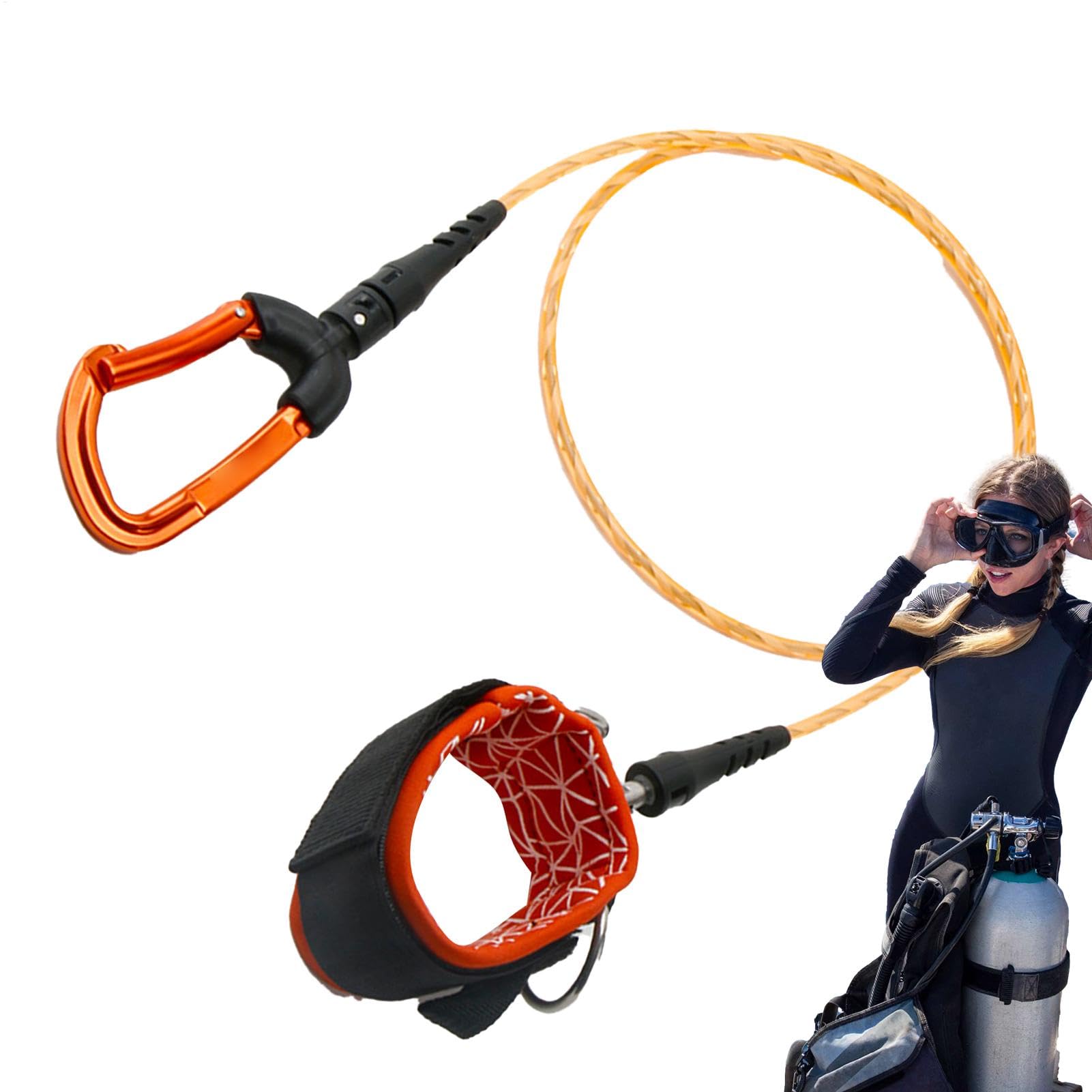Lanyard für Apnoe, Taucher-Lanyard - Outdoor Wassersportleine zum Tauchen | Sicherheitsseil für Tauchen Tauchen | Sicherheitsseil für das Schnorcheln
