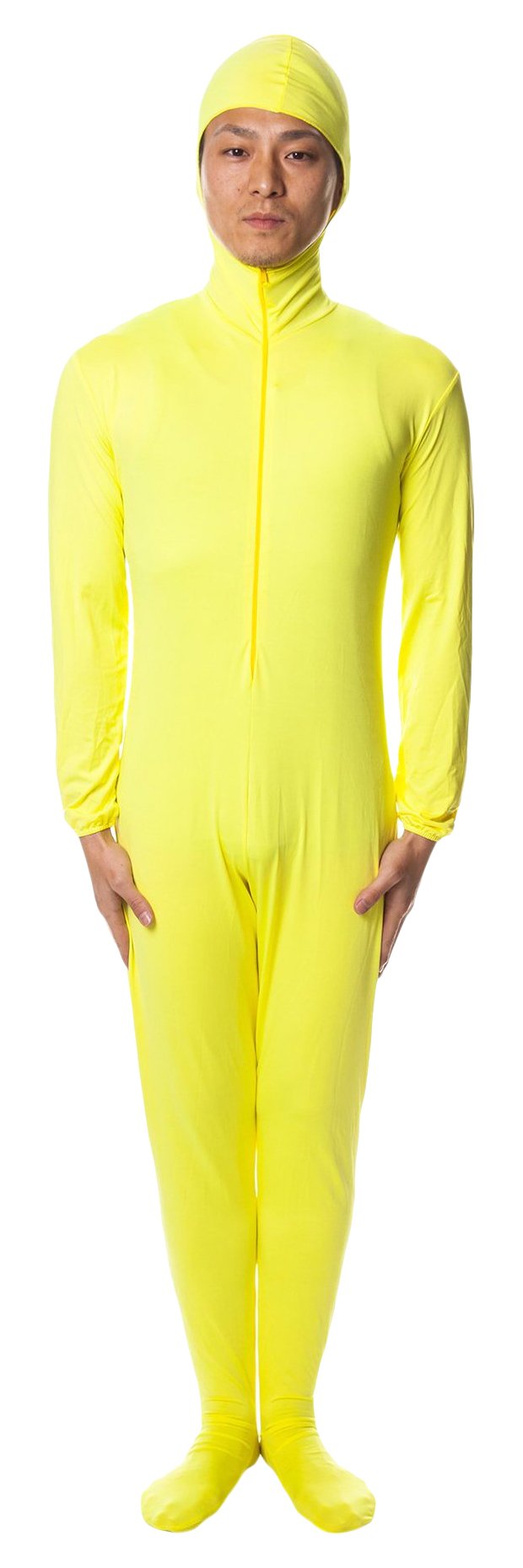 即購入OK。Lサイズ橙色男性用凸仕様ゼンタイフルフェイスマスク全身