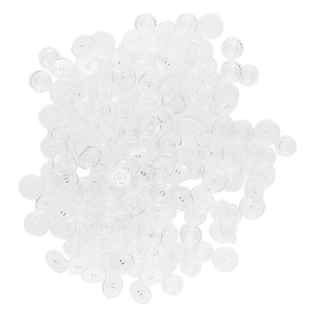 50sets 12mm Transparent KAM Resin Plastic Snaps Buttons Fasteners Press Studs Size T5 Caps