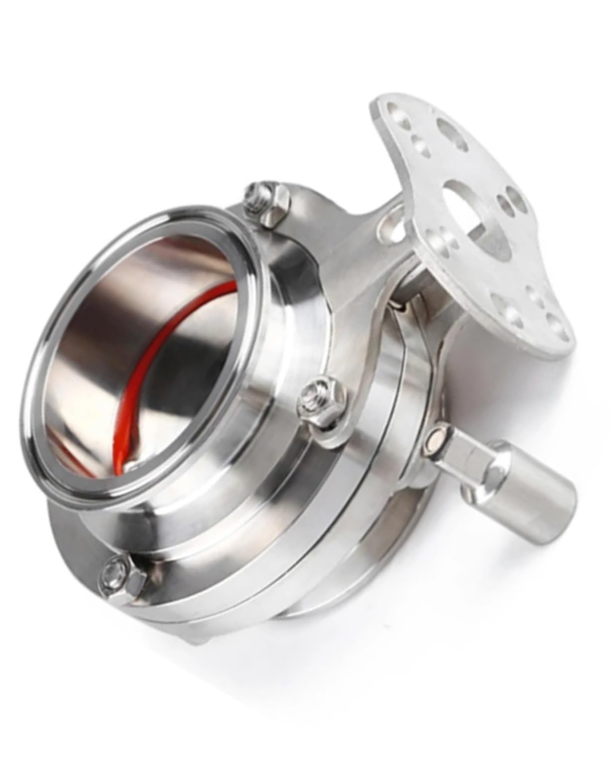 Lmrxofe One Color 5-1/2In Stainless Steel 304 Sanitary Valve With Tri Clamp And Silicone Sealing For Fluid Control