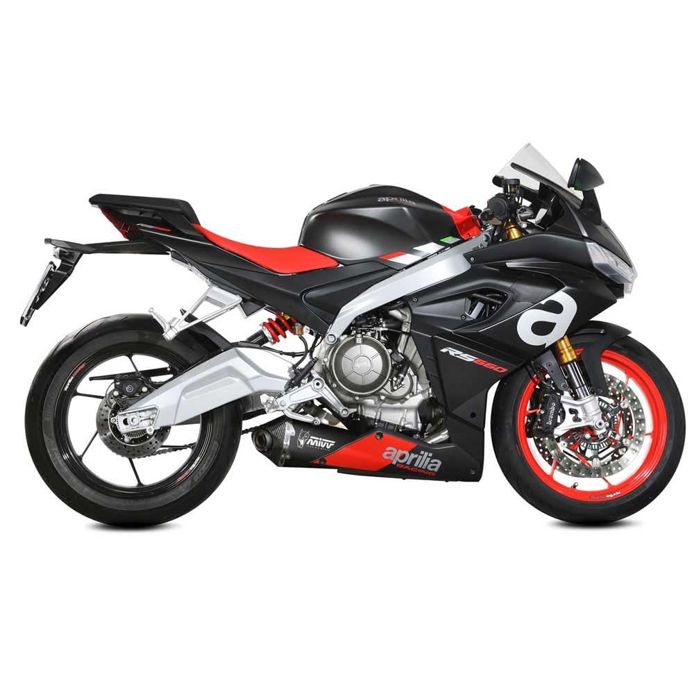 MIVV Komplettanlage STANDARD DELTA RACE Edelstahl schwarz kompatibel APRILIA RS 660 660 ccm ab Bj. 20