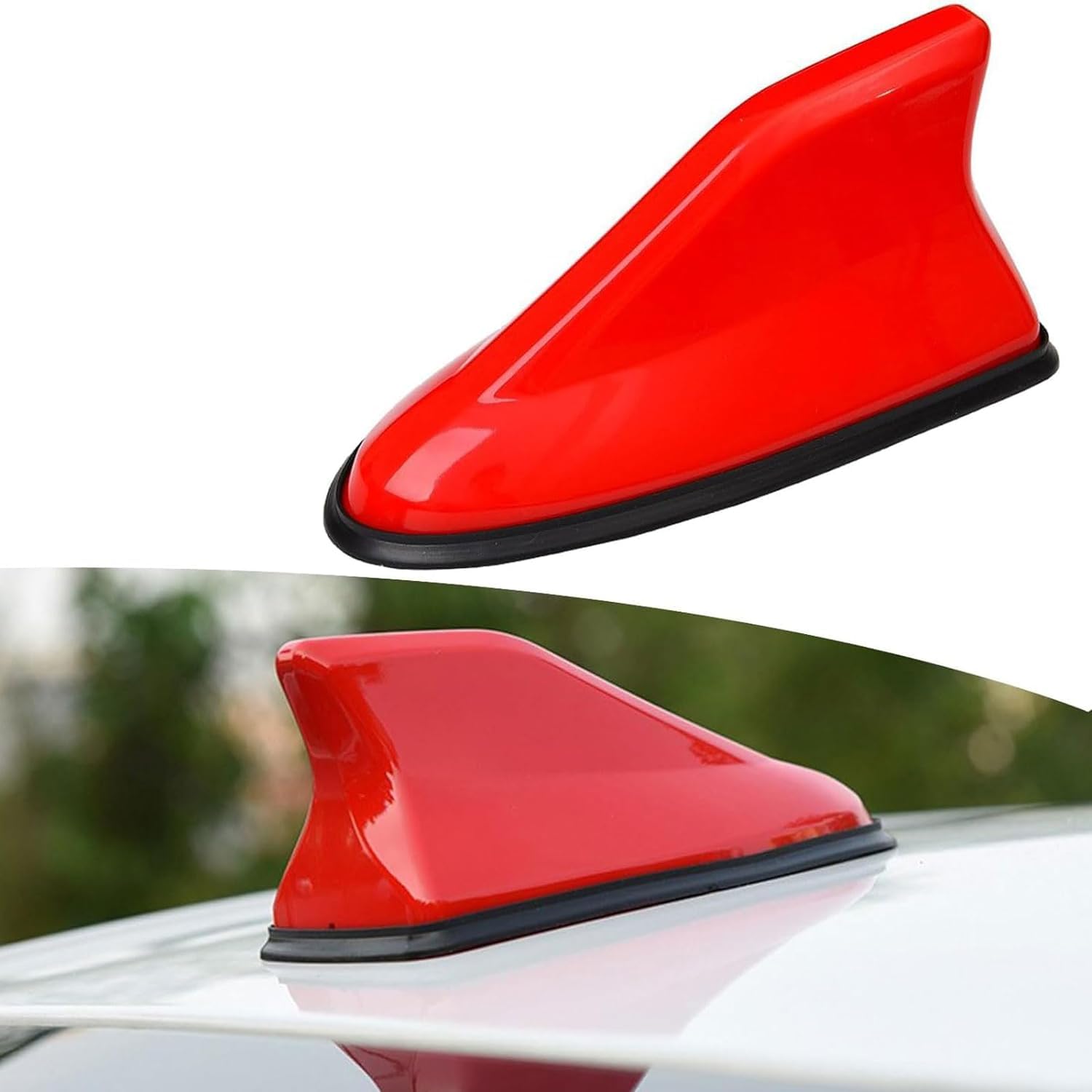 Car Shark Fin Antenna For Infiniti G37 FX50 FX37 FX35 Essence EX37,Car Shark Fin Antenna Radio Signal FM/AM Aerials,E/Red