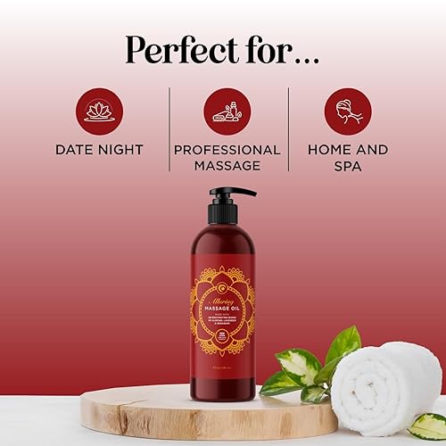 Miniatura 2 de Aceite de masaje relajante para terapia de masaje, aceite de masaje de cuerpo completo de aromaterapia con encantadores aceites esenciales de